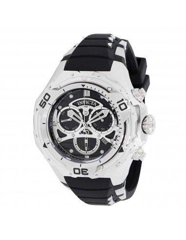 Invicta Men's Quartz Watch - Mammoth Chronograph Black and Silver Tone Strap | 38092 l'évolution des habitudes 