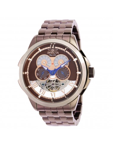 Invicta Men's Watch - Objet D Art Automatic Open Heart Brown Dial Bracelet | 40488 la livraison gratuite