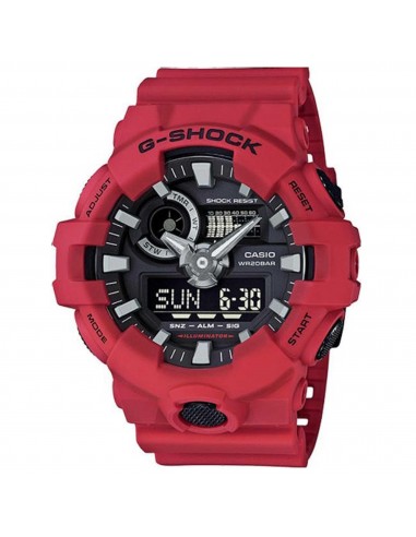 Casio Men's Quartz Watch - G-Shock Black Analog-Digital Dial Red Strap | GA700-4A pour bénéficier 