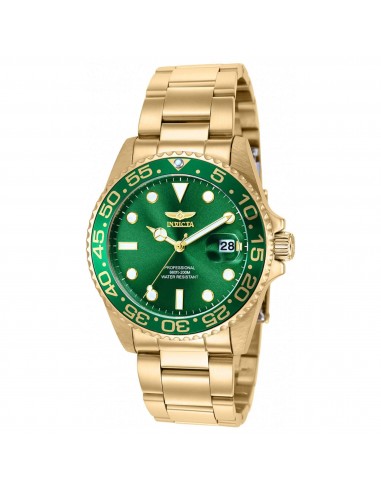 Invicta Women's Watch - Pro Diver Quartz Green Dial Yellow Gold Bracelet | 36543 2023