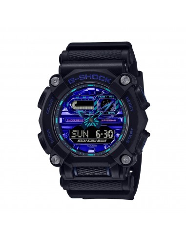 Casio Men's Watch - Virtual Blue World Timer Analog Digital Dial Strap | GA900VB-1A pas cher