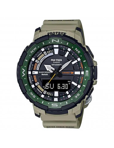 Casio Men's Watch - Pro Trek Black Ana-Digi Dial Strap Digital Compass | PRTB70-5 En savoir plus