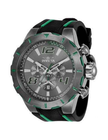 Invicta Men's Chrono Watch - S1 Rally Gunmetal Case Black and Green Strap | 35737 En savoir plus