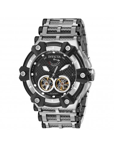 Invicta Men's Watch - Carbon Hawk Automatic Black, Silver Tone Bracelet | 37288 Les magasins à Paris et en Île-de-France