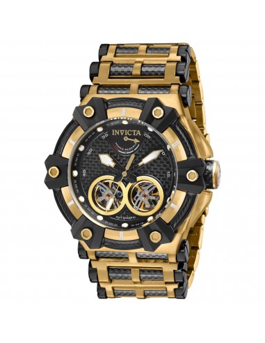 Invicta Men's Watch - Carbon Hawk Automatic Black and Yellow Gold Bracelet | 37289 français