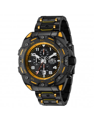 Invicta Men's Quartz Watch - Sea Monster Chronograph Black and Orange Bracelet | 37663 Livraison rapide