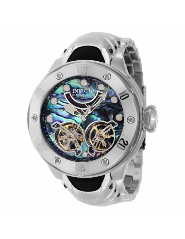 Invicta Men's Automatic Watch - Kraken Abalone Dial Black, Silver Bracelet | 39715 brillant des détails fins