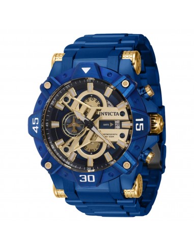 Invicta Men's Chronograph Watch - Aviator Gold Tone and Blue Dial Bracelet | 40188 les ctes