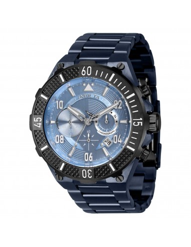 Invicta Men's Watch - Aviator Chronograph Quartz Blue Dial Bracelet | 40516 brillant des détails fins