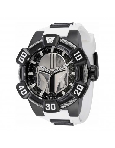 Invicta Men's Automatic Watch - Star Wars Mandalorian Black and White Strap | 40619 store