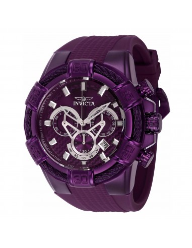 Invicta Men's Chronograph Watch - Bolt Dark Purple and Silver Dial Strap | 40663 solde