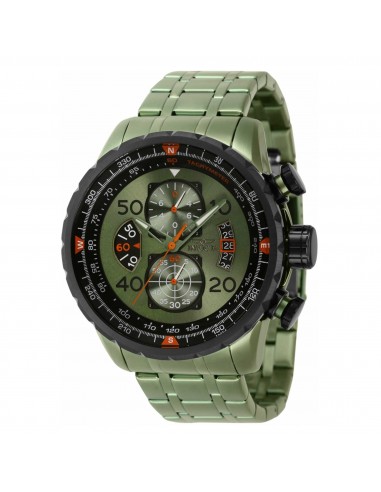 Invicta Men's Chronograph Watch - Aviator Green and Black Dial Bracelet  | 40703 pas cher 