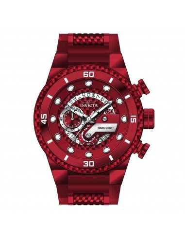 Invicta Men's Chronograph Watch - S1 Rally Quartz Red and Burgundy Strap | 40752 Comparez plus de prix