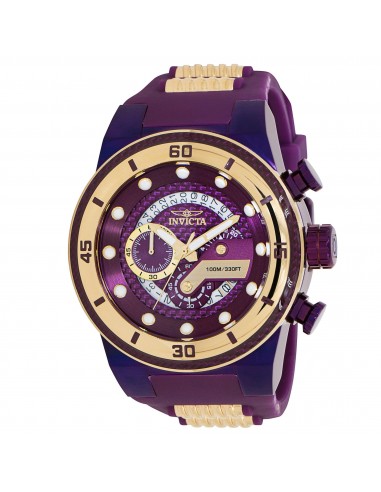 Invicta Men's Chronograph Watch - S1 Rally Quartz Gold and Purple Dial Strap | 40763 hantent personnes