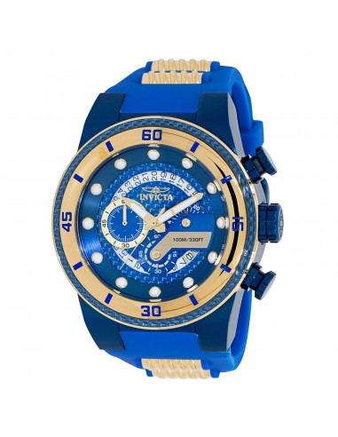 Invicta Men's Chronograph Watch - S1 Rally Quartz Gold and Blue Dial Strap | 40765 vente chaude votre 