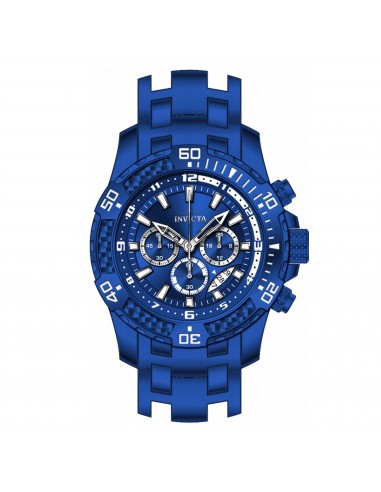 Invicta Men's Chronograph Watch - Pro Diver Blue Stainless Steel Bracelet | 40905 brillant des détails fins