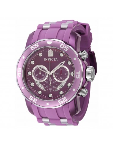 Invicta Men's Chronograph Watch - Pro Diver Light Purple and Silver Strap | 40930 pour bénéficier 