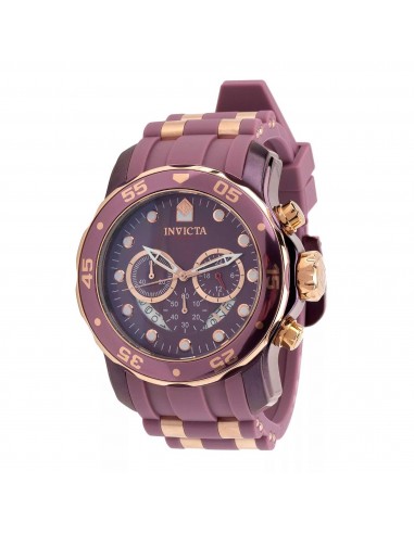 Invicta Men's Chronograph Watch - Pro Diver Light Purple and Rose Gold Strap | 40935 de France