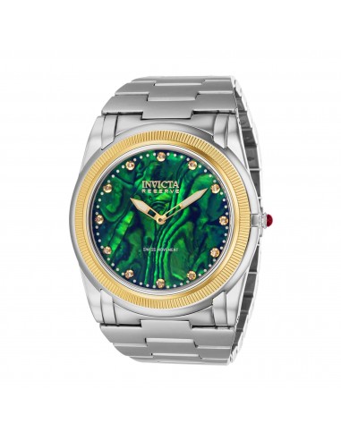 Invicta Men's Watch - Reserve Slim Swiss Quartz Green Dial Diamond Bracelet | 41044 Les êtres humains sont 