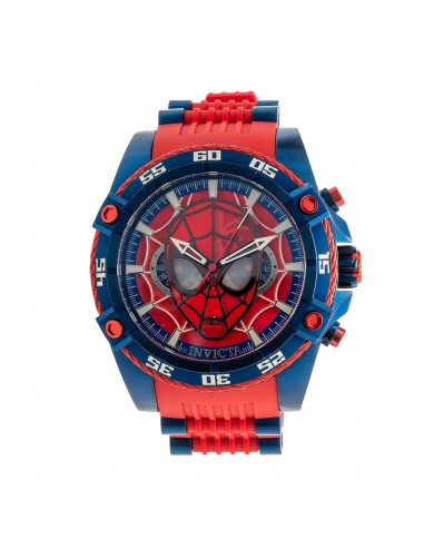 Invicta Men's Watch - Marvel Spiderman Chronograph Rotating Bezel Red Strap | 41252 Pour