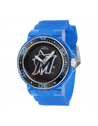 Invicta Men's Watch - MLB Miami Marlins Rotating Bezel Blue Silicone Strap | 43139 acheter