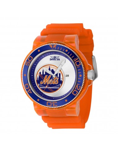 Invicta Men's Watch - MLB New York Mets Rotating Bezel Orange Silicone Strap | 43141 les ctes