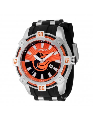 Invicta Men's Watch - MLB Baltimore Orioles Rotating Bezel Black Rubber Strap | 43261 Venez acheter