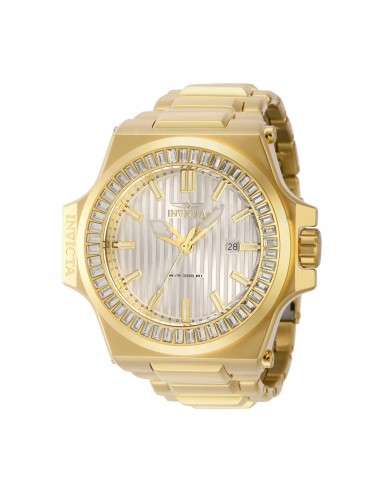 Invicta Men's Watch - Akula Silver Tone Dial Yellow Gold Bracelet Date Display | 43388 en ligne