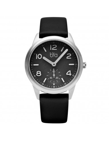 BIA Women's Quartz Watch - Suffragette Black Dial Soft Genuine Leather Strap | B1002 Voir les baskets