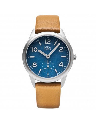 BIA Women's Quartz Watch - Suffragette Blue Dial Brown Genuine Leather Strap | B1004 le des métaux précieux