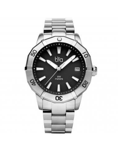 BIA Women's Quartz Watch - Rosie Rotating Bezel Black Dial Silver Bracelet | B2001 Les magasins à Paris et en Île-de-France