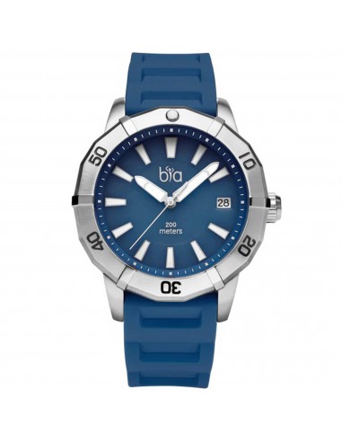 BIA Women's Quartz Watch - Rosie Rotating Bezel Blue Dial Silicone Strap | B1015 en stock