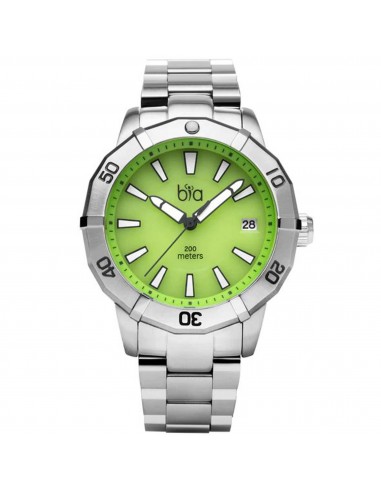 Bia Women's Watch - Rosie Rotating Bezel Green Dial Silver Steel Bracelet | B2007 est présent 