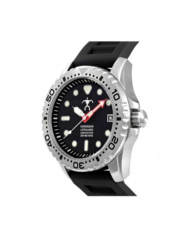 Hawaiian Lifeguard Association Men's Watch - Rotating Bezel Black Dial | HLA 5401 de votre