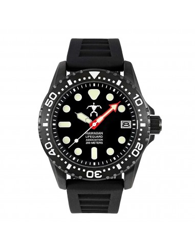 Hawaiian Lifeguard Association Men's Watch - Quartz Black Rotating Bezel | HLA 5402 à prix réduit toute l'année