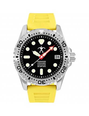 Hawaiian Lifeguard Association Men's Watch - Rotating Bezel Yellow Strap | HLA 5403 50-70% off 