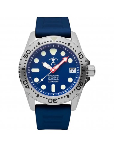 Hawaiian Lifeguard Association Men's Watch - Date Rotating Bezel Blue Strap | HLA 5419 la colonne vertébrale