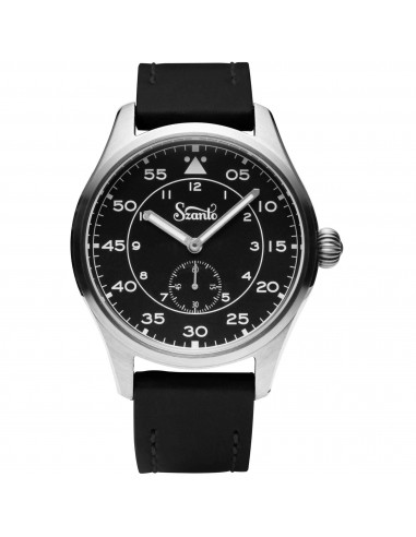 Szanto Men's Quartz Watch - Heritage Aviator Small Seconds Black Dial Strap | SZ 2751 Livraison rapide