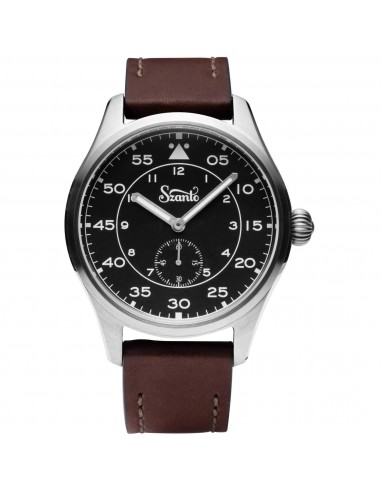 Szanto Men's Quartz Watch - Heritage Aviator Black Dial Brown Leather Strap | SZ 2754 Comment ça marche