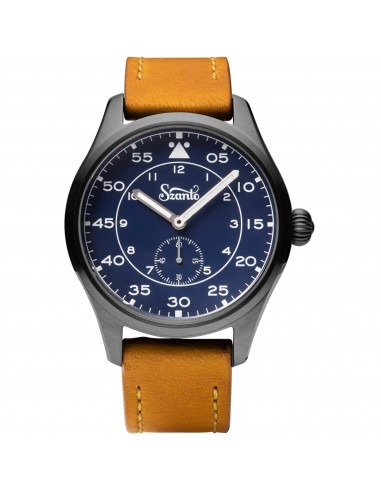 Szanto Men's Watch - Heritage Aviator Small Seconds Blue Dial Tan Strap | SZ 2756 Les magasins à Paris