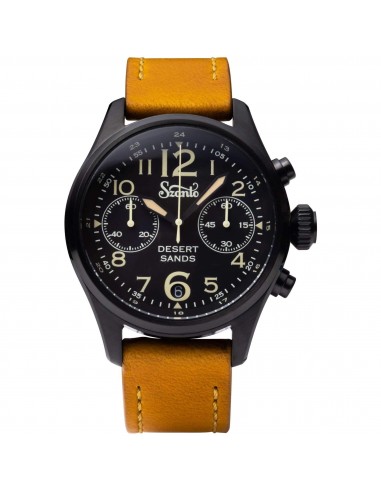 Szanto Men's Chronograph Watch - Desert Sands Black Dial Tan Leather Strap | SZ 4551 livraison gratuite