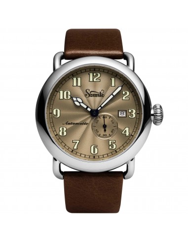 Szanto Men's Automatic Watch - Officer Classic Round Brown Dial Strap | SZ 6304E Paris Déstockage Promo