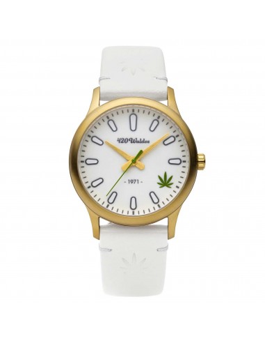 420Waldos Women's Quartz Watch - Mary Jane White Dial Genuine Leather Strap | W2003 Découvrez la collection