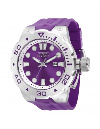 Invicta Men's Quartz Watch - Pro Diver Purple Dial Silicone Strap | 36992 rembourrage situé sous