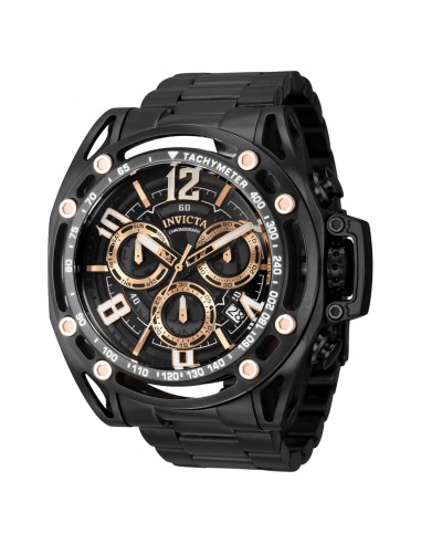 Invicta Men's Chronograph Watch - S1 Rally Black Semi-Skeleton Dial Bracelet | 39145 votre restaurant rapide dans 