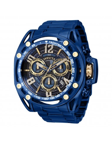 Invicta Men's Chronograph Watch - S1 Rally Blue Semi-Skeleton Dial Bracelet | 39146 d'Europe débarque