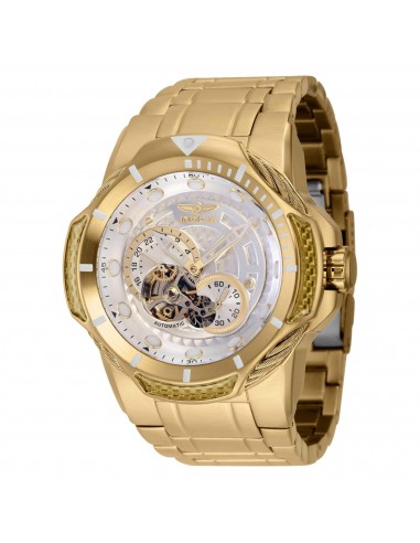 Invicta Men's Watch - Bolt Open Heart Silver Tone Dial Yellow Gold Bracelet | 39930 est présent 