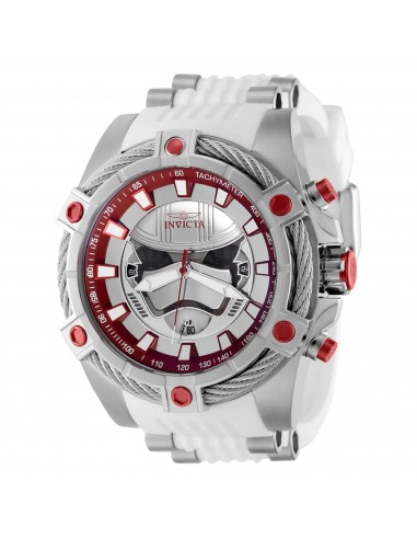 Invicta Men's Chrono Watch - Star Wars Captain Phasma Red, Silver Tone Dial | 40091 basket pas cher