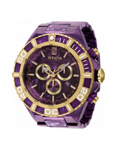 Invicta Men's Chronograph Watch - Jason Taylor Purple Resin and Steel Bracelet | 40206 france