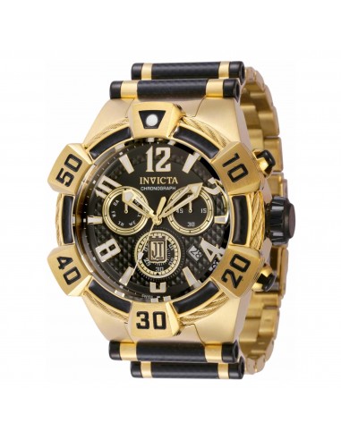 Invicta Men's Chronograph Watch - Jason Taylor Black Dial Steel Bracelet | 40427 rembourrage situé sous